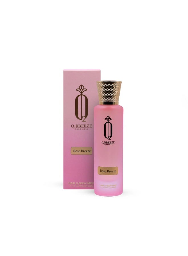 BREEZE PERFUMES رذاذ الشعر والجسم روز بريز 50 مل عطر طويل الأمد للنساء - Image 3