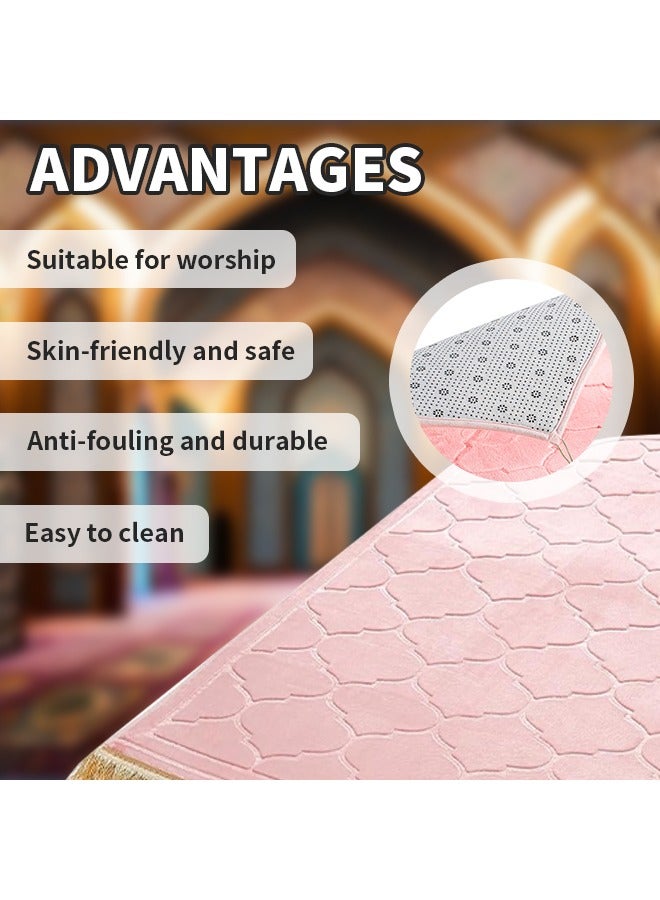 Foldable Muslim Prayer Mat 65x110cm, Large, Thickened, and Soft Prayer Rug for Enhanced Comfort, Portable and Convenient, Ideal for Daily Use and Travel  - Image 3