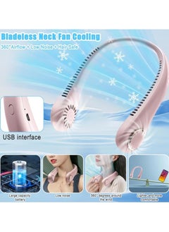 Neck Air Conditioner, Portable Neck Fan, Bladeless Neck Cooling Fan Usb Rechargeable, 3 Speed Adjustable Soft Neckband Hands Free Mini Fan for Sports, Travel, Outdoor, Indoor - Pink - pzsku/Z9C2EFBEC08604194D2A1Z/45/_/1718356782/0a828c27-bf16-4d34-848b-0f9955f061a6