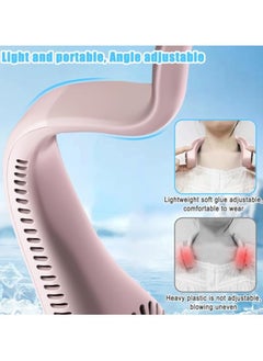 Neck Air Conditioner, Portable Neck Fan, Bladeless Neck Cooling Fan Usb Rechargeable, 3 Speed Adjustable Soft Neckband Hands Free Mini Fan for Sports, Travel, Outdoor, Indoor - Pink - pzsku/Z9C2EFBEC08604194D2A1Z/45/_/1718356802/b7166786-afa9-4b65-a60f-7114accbdaae