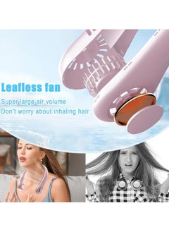 Neck Air Conditioner, Portable Neck Fan, Bladeless Neck Cooling Fan Usb Rechargeable, 3 Speed Adjustable Soft Neckband Hands Free Mini Fan for Sports, Travel, Outdoor, Indoor - Pink - pzsku/Z9C2EFBEC08604194D2A1Z/45/_/1718356850/afc6d6f6-3ac5-47e7-b174-d4c56e41b86a