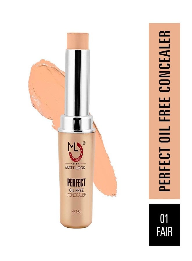 MATT LOOK Perfect Concealer Stick for Dry Skin | Oil-Free | Non-Greasy | Dark Circle Under Eye Cream Color Corrector | Longwear Medium-Full Coverage with Creamy Finish | Lightweight Formula | Face Makeup for All Skin Types - Soft Focus (8gm) - Image 2