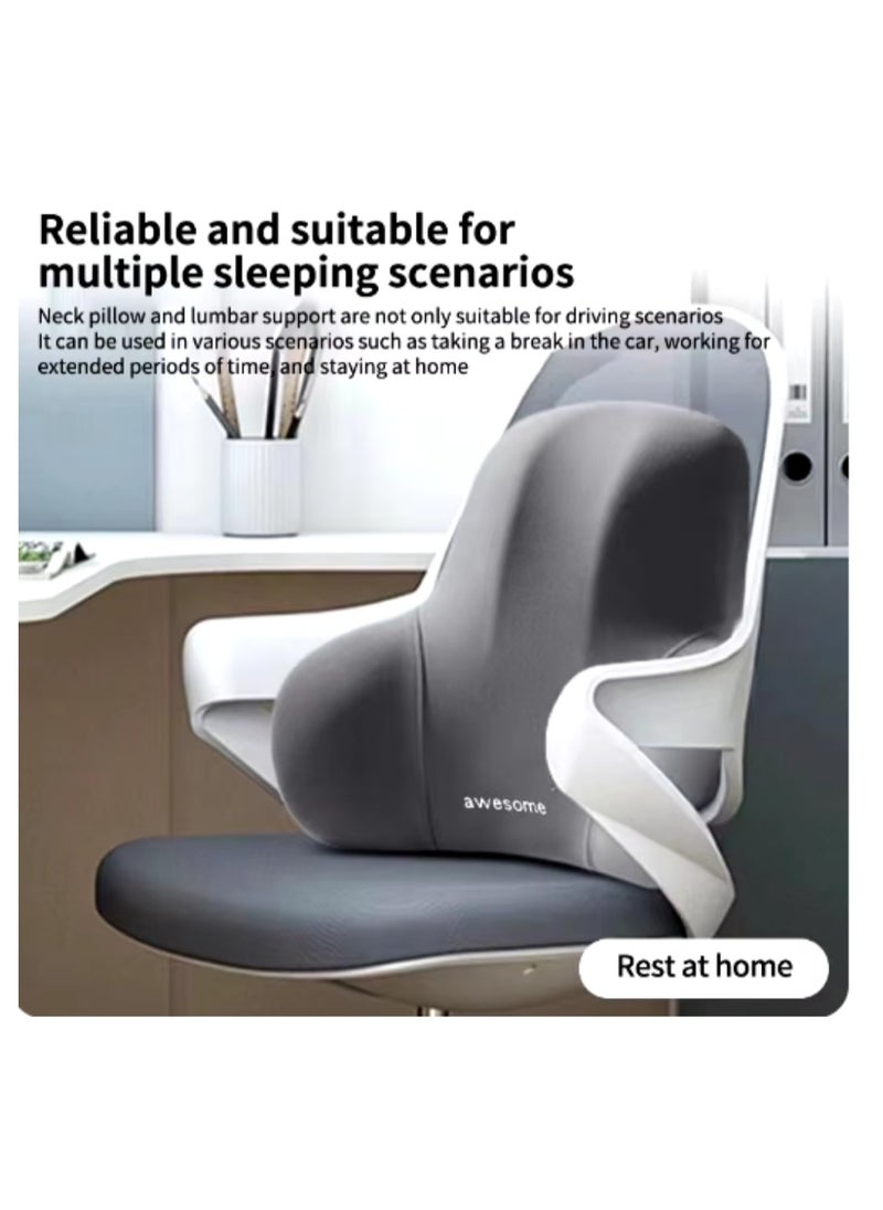 Generic Ergonomic Memory Foam Lumber Support Pillow - Back Pain Relief for Office, Car, Gaming Chair  - Image 3