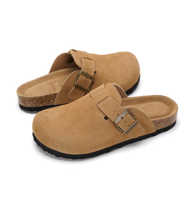 Project Cloud 100% Genuine Leather Footbed Clogs for Women - Memory Foam Arch Support Slippers for Women - Trendy Slip-ons Women's Mules & Clogs Sandals (Benton,RSTSDE,11M) - Image 3