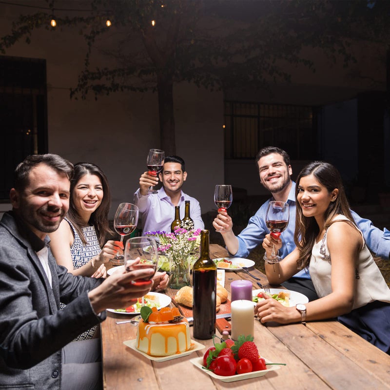 Hoolerry Disposable Square Palm Bowls Palm Leaf Bowls Bamboo Disposable Plates Square Wood Plates for Birthday Party  Wedding Events  Appetizer  Dessert  Catering and Home Use (50  3.94x3.94x0.6 Inch) - Image 5