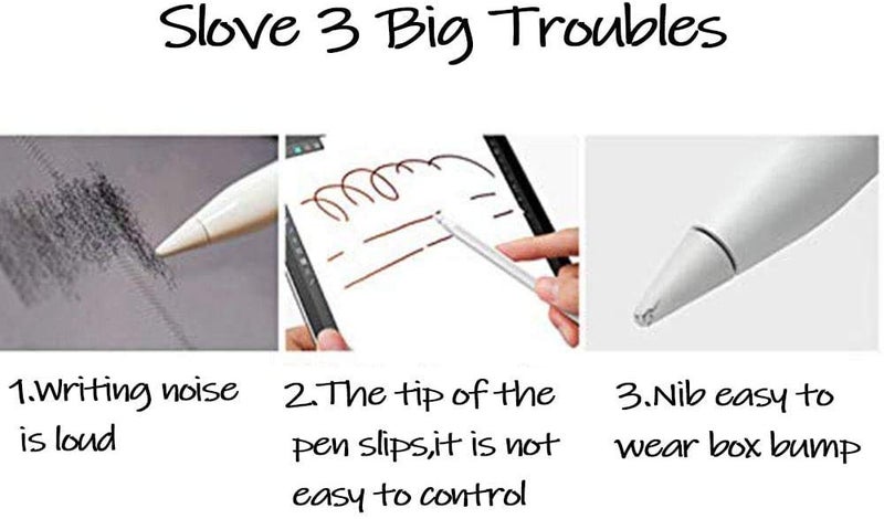 OJOS 8 Pcs Silicone Pencil Nib/Tip Protector Cap for Drawing Noiseless Compatible for Apple Pencil 1st/2nd Replacement Non-Slip Writing Nib/Tip Protector (Black) - Image 4
