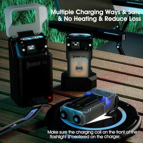 WUBEN X3 Mini Flashlight with Rechargeable Charging Box 180 Degree EDC Keychain Flashlight Twist Ip65 Waterproof Magnet Pocket Flashlight 10 Mode Type-C Lanyard for Camping, Outdoor, Inspection, Gift - Image 4