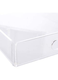 Eworld Set of 2 Acrylic Decorative Serving Tray For Coffee Tea and Household Items with Handles  - Image 3