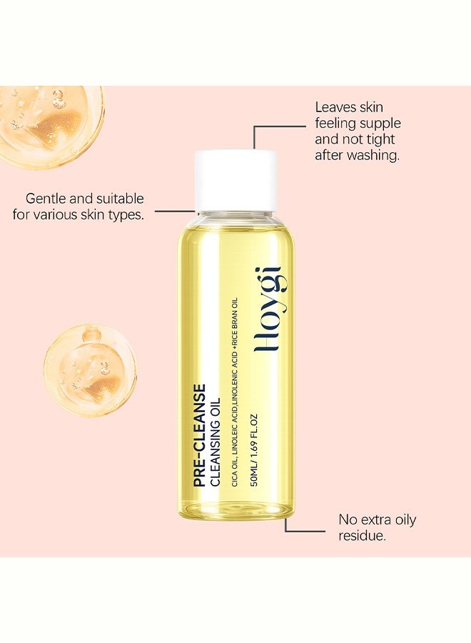 Hoygi Pre-Cleanse Cleansing Oil, Gentle Makeup Remover with Cica Oil & Rice Bran Oil, Strengthens Skin Barrier, Non-Greasy for All Skin Types 50ml - Image 5