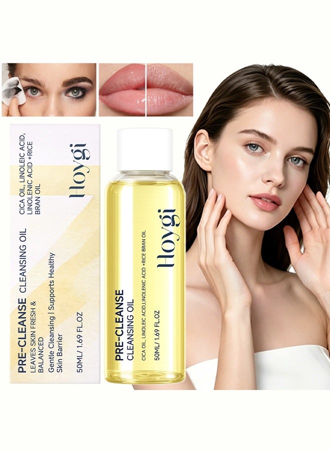 Hoygi Pre-Cleanse Cleansing Oil, Gentle Makeup Remover with Cica Oil & Rice Bran Oil, Strengthens Skin Barrier, Non-Greasy for All Skin Types 50ml - Image 1