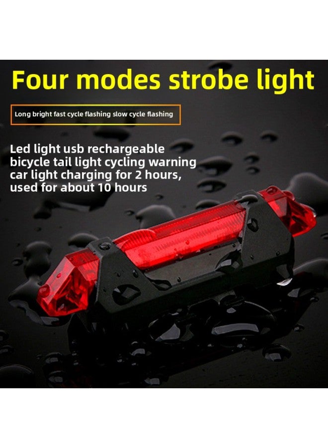 Bicycle Light Usp Rechargeable Tail Light Riding Warning Light Road Bike Mountain Bike Night Riding Safety Equipment 918 Tail Light-Color:Five-color Light Changing (packed In Bags)  - Image 2