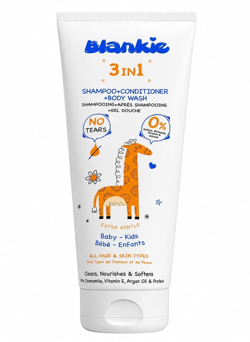 Blankie 3 In 1 Shampoo & Conditioner & Body Wash 200 Ml - Image 1