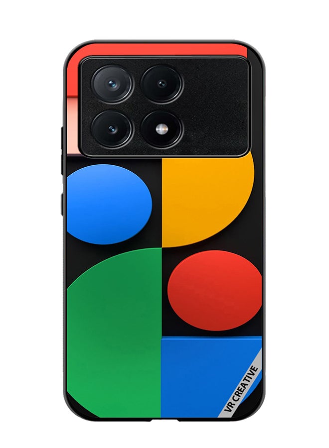 VR CREATIVE Protective Case Cover For Xiaomi Poco X6 Pro Abstract Design Multicolour - Image 1