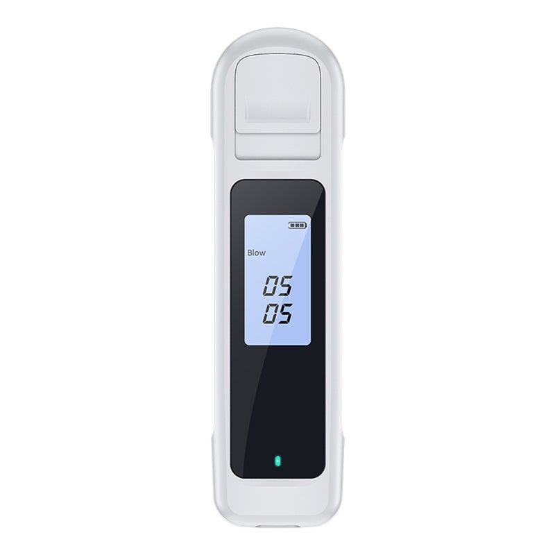 Handheld Portable Alcohols Detector Non-Contacting Breath Blow Tester Quick Response LED Display Screen High-Sensitive Electronic Breathalyzer with 3-Color Indicator Light - Image 1