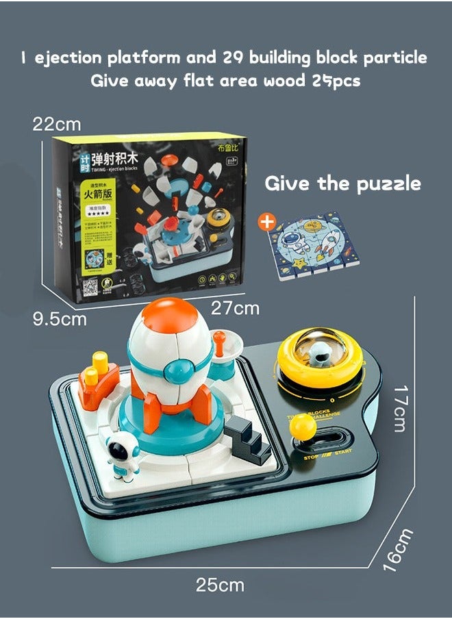 GROIC - Rocket Building Block Set, Puzzle Block, Time Challenge Toy, Children's Education and Learning Toys, Multiplayer Competitive Game - Image 1
