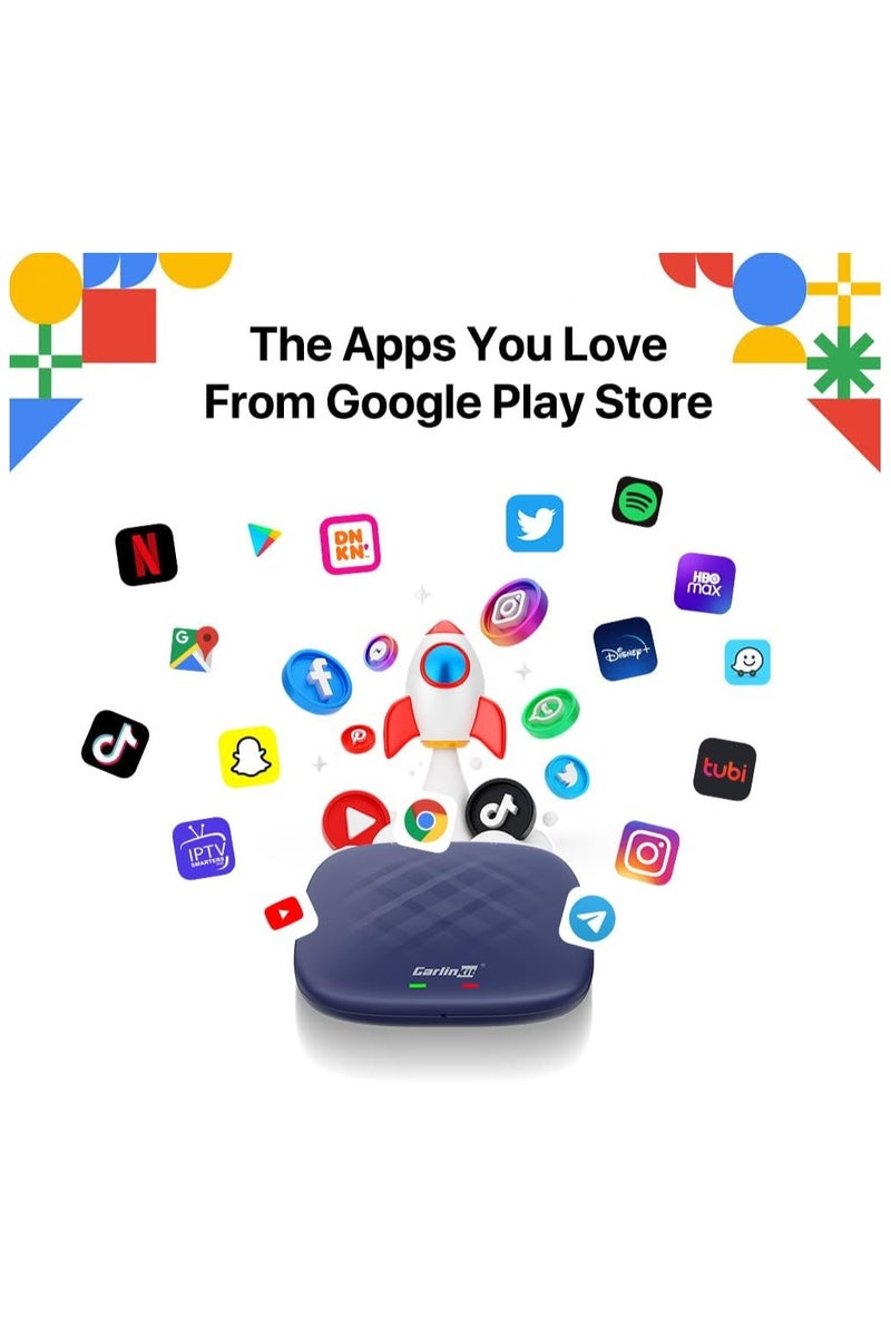 Carlinkit Android 13 CarPlay Ai Box, 8GB+128GB, Ultral Series with Powerful Qualcomm Octa-core, Comes with Android Auto CarPlay & Google Play, Only For Factory Wired CarPlay Cars - Image 4