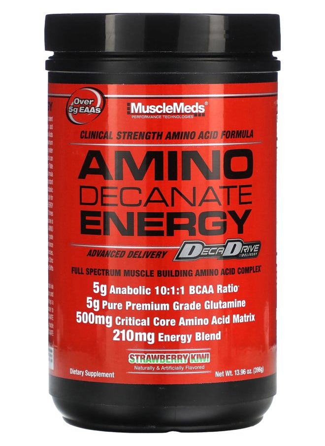 MUSCLEMEDS Amino Decanate Energy Strawberry Kiwi 13.96 oz (396 g) 