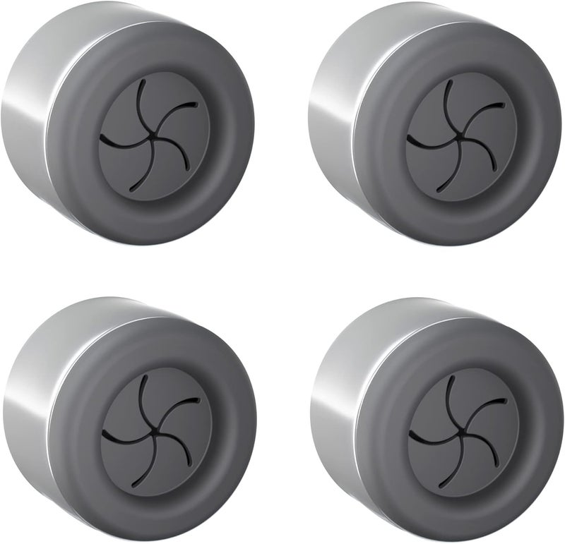 hometastic Set of 4 Premium Towel Holders for Bathroom, Kitchen and Household - Stainless Steel Tea Towel Holder - Towel Hook Round - Self-Adhesive - No Drilling (Grey) - Image 1