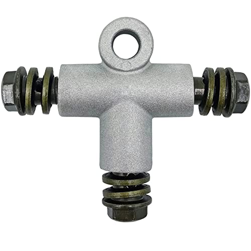 kweiny Motorcycle Hydraulic Brake Line Tee Hose Connector 3 Way Adapter with M10 Banjo Bolt(Circular Shape) - Image 1