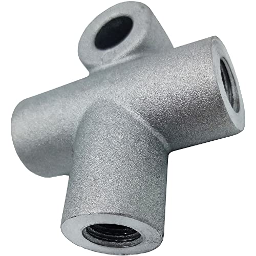 kweiny Motorcycle Hydraulic Brake Line Tee Hose Connector 3 Way Adapter with M10 Banjo Bolt(Circular Shape) - Image 3