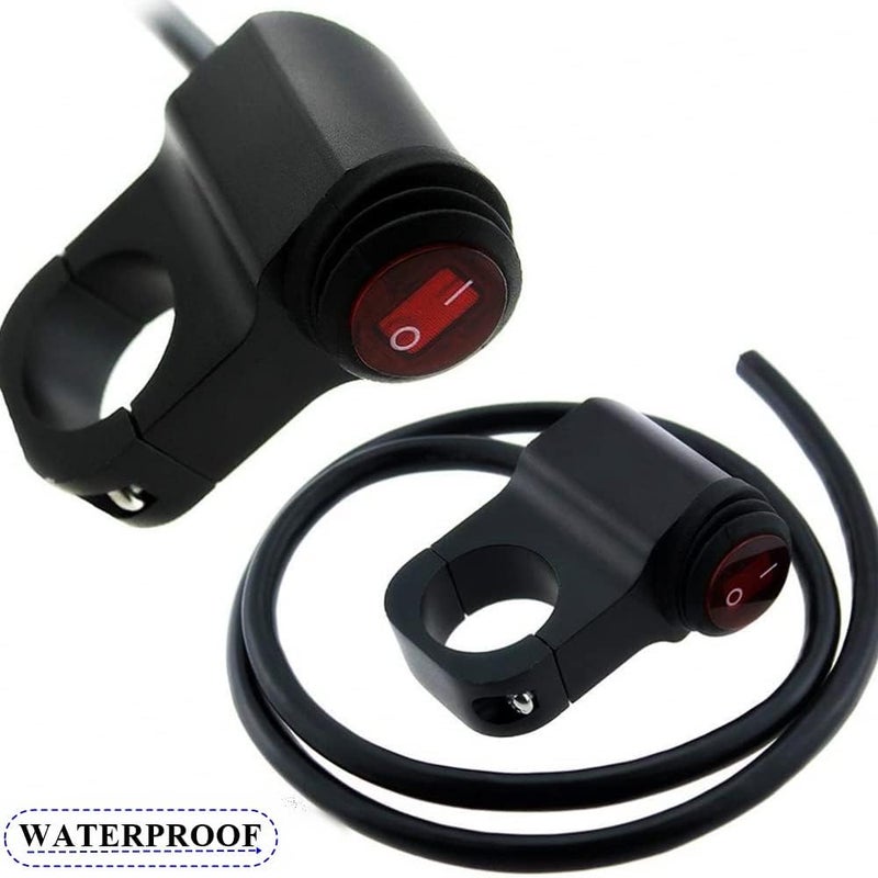 PRS Bike Handlebar Grip On/Off Switch with Cable | Multi-Purpose for Fog Lights, Horn, Hazard Flasher & Accessories | Waterproof & Durable Motorcycle Switch (All Purpose) - Image 3