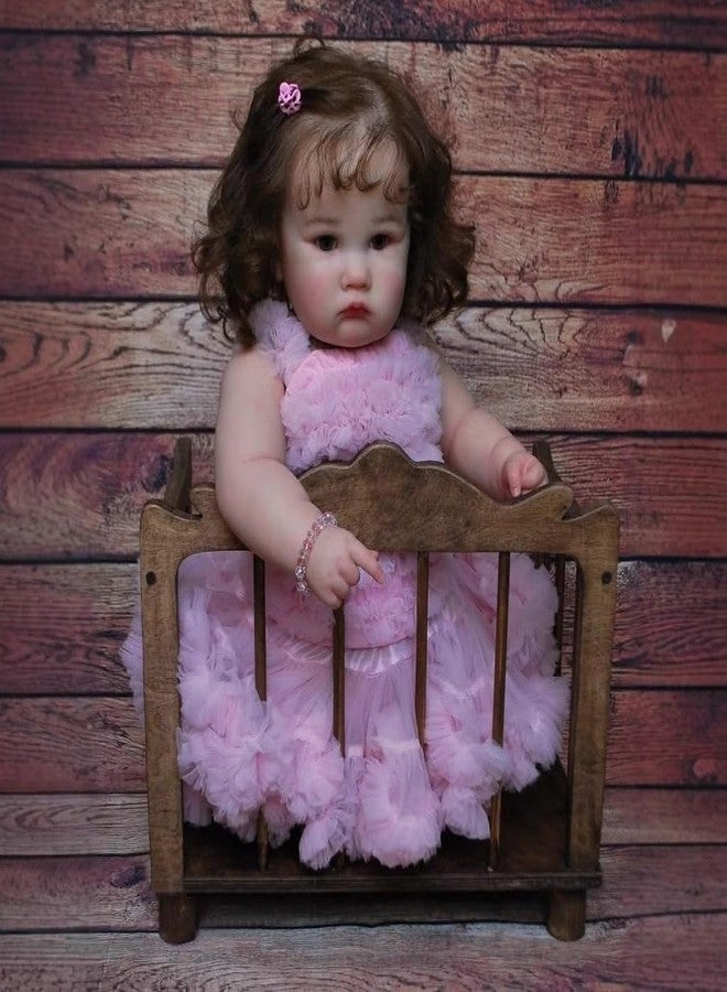 GYCV Reborn Toddler Dolls Girl 24 Inch Lifelike Baby Doll Realistic Toddler Doll Girl Look Real Cute Fat Reborn Baby Weighted Real Life Baby Doll Toys with Accessories for Kids - Image 3
