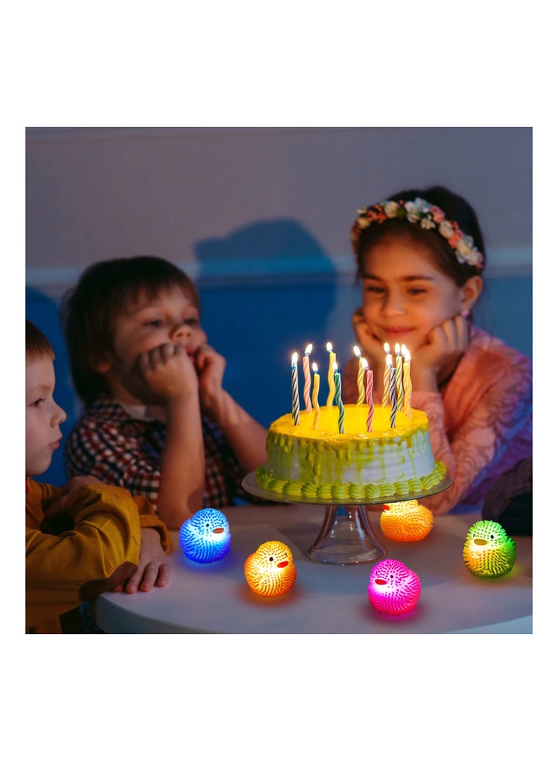 SYOSI Floating Duck, Bath Toys for Kid Toddlers, 12 Pack LED Puffer Ball, Ducks Glow Balls, Small Light up Ball, Funky Flashing Ducks Bathtub, Basket Stuffers, Classroom Prize Supplies (Color Random) - Image 5