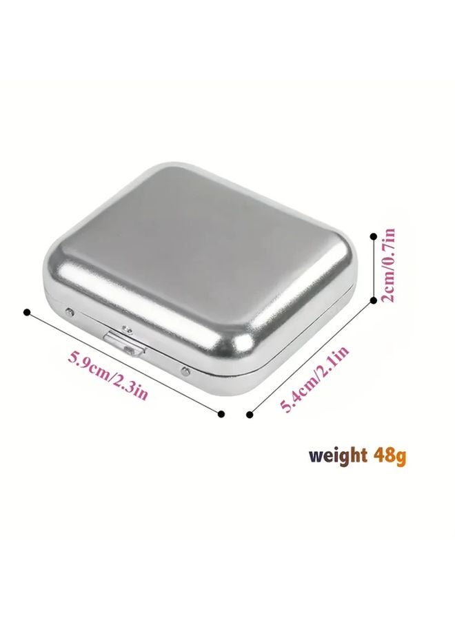 مجموعة سفر صغيرة محمولة من صواني السجائر المعدنية 2 قطعة من الفولاذ المقاوم للصدأ ملحق التدخين الخارجي الجيب - Image 4