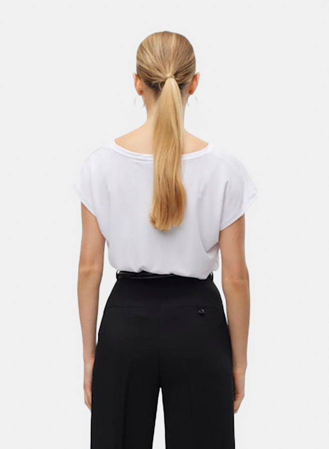 VERO MODA VERO MODA Womens Filli Shortsleeve V-Neck Tee - Image 5