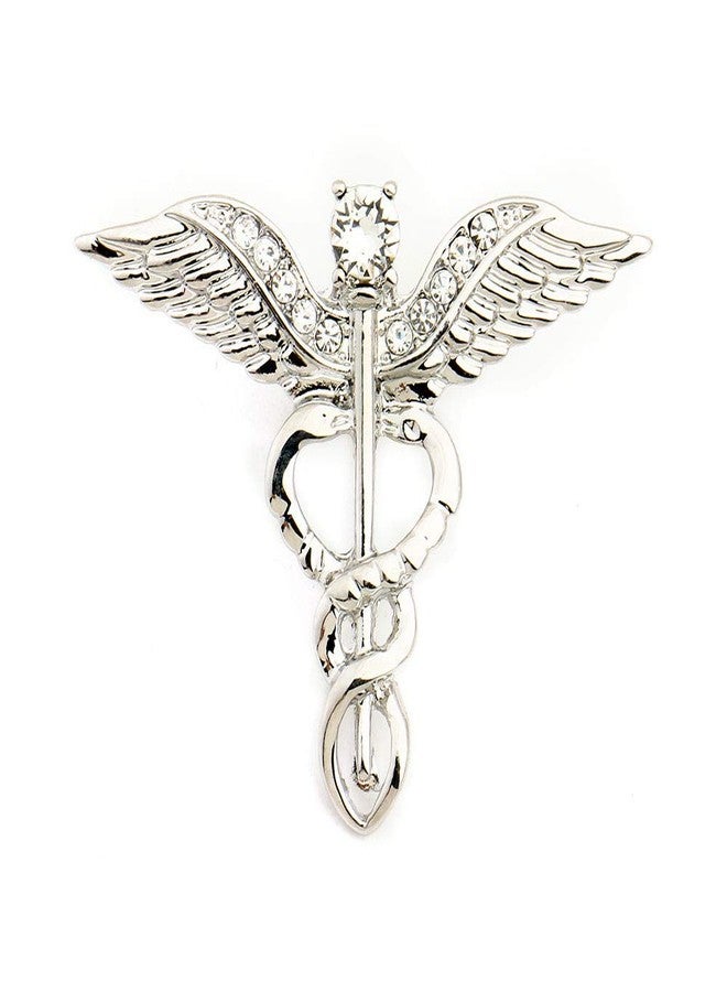 hanreshe Caduceus Brooch Pins 2 Pieces Medical Jewelry Gift for Doctor/Nurse/Medical Student Nursing Pins for Pinning Ceremony - Image 3