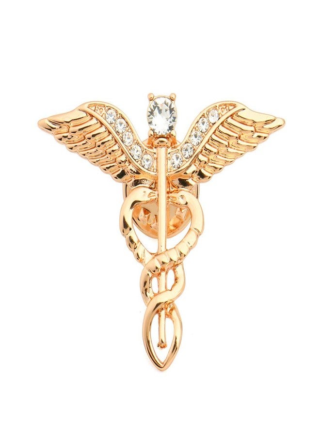 hanreshe Caduceus Brooch Pins 2 Pieces Medical Jewelry Gift for Doctor/Nurse/Medical Student Nursing Pins for Pinning Ceremony - Image 2