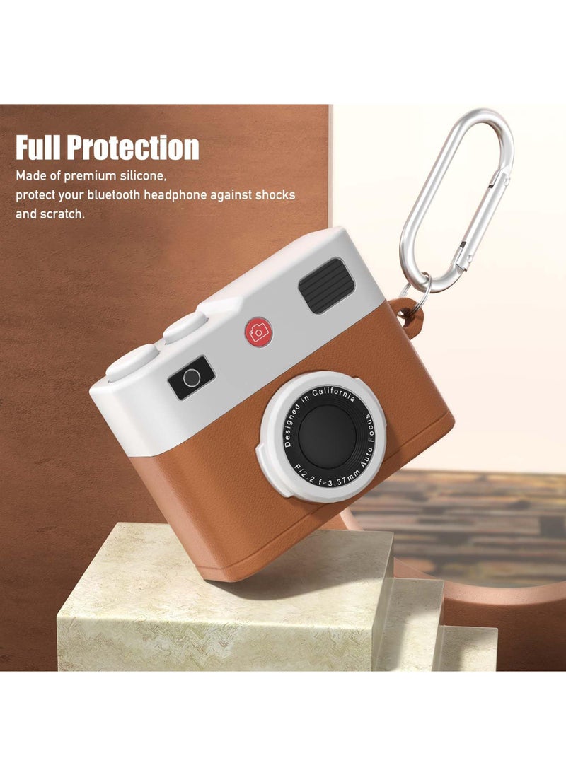 Rock Pow - for AirPods 4 (4th Generation) Case Cover,with Keychain and Cleaner Kit,Cute Cartoon Cool AirPods 4 Case,Retro 3D Camera Protective Silicone Skin Cover for Airpods 4 Case - Image 1