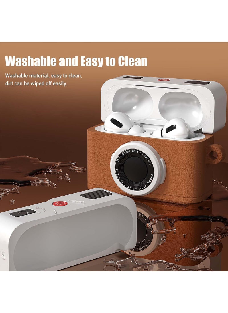 Rock Pow - for AirPods 4 (4th Generation) Case Cover,with Keychain and Cleaner Kit,Cute Cartoon Cool AirPods 4 Case,Retro 3D Camera Protective Silicone Skin Cover for Airpods 4 Case - Image 1