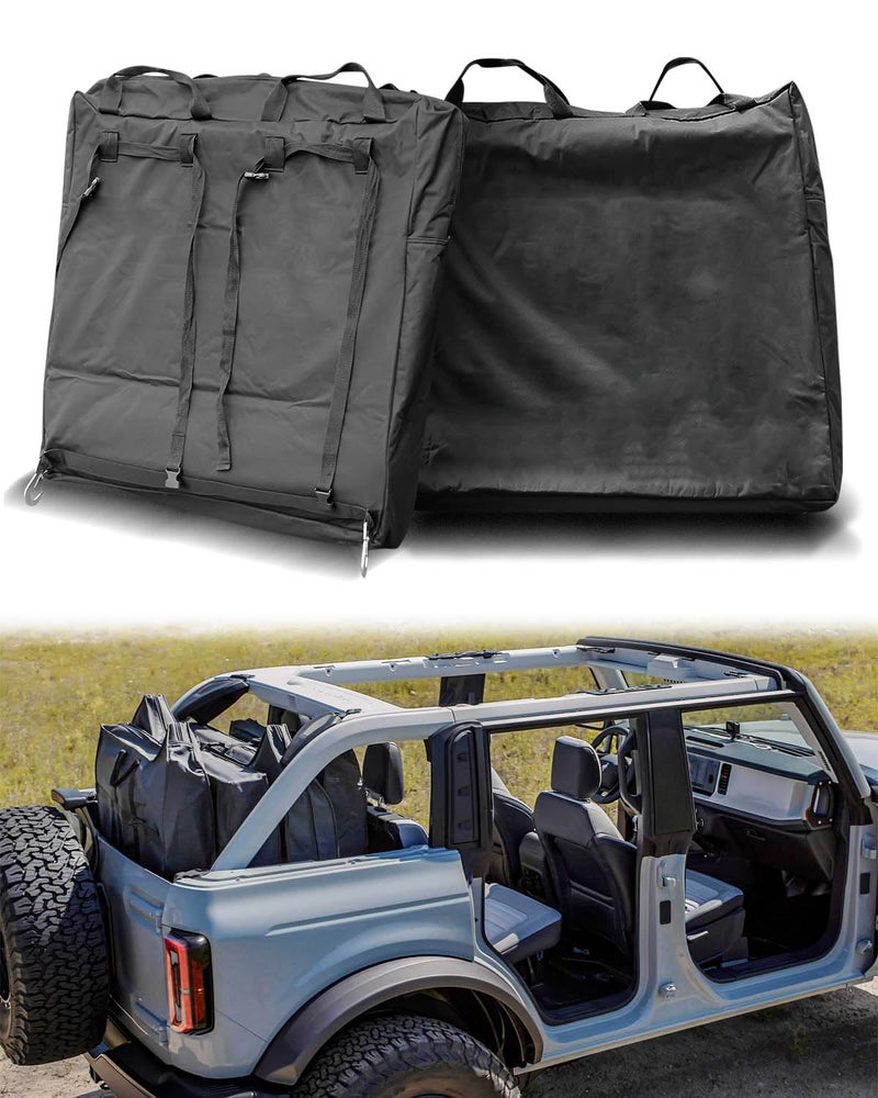 Upgraded Hard Top Storage Bag Fit for Ford Bronco 2021 2022 2023 24Door Portable Freedom Panel Storage Bag for Roof Panel Over First Row Seat Front Hardtop Organizer Bag 1Pc