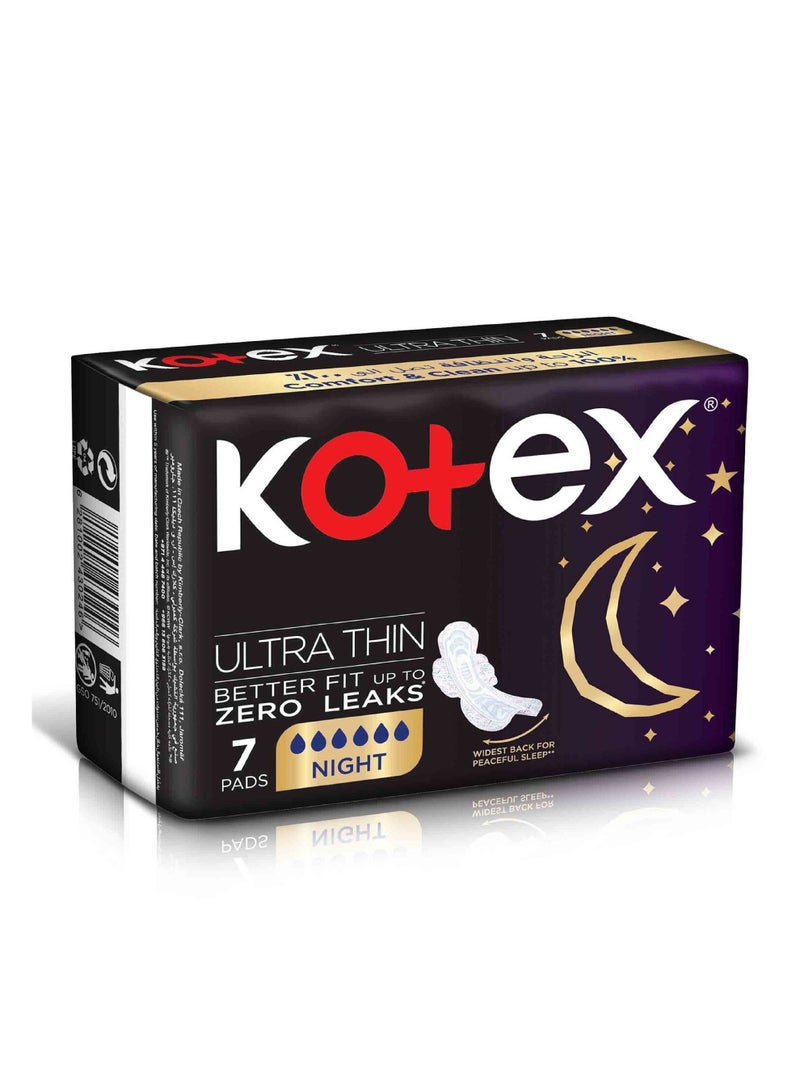 KOTEX ULTRA THIN NYT PADS 7'S