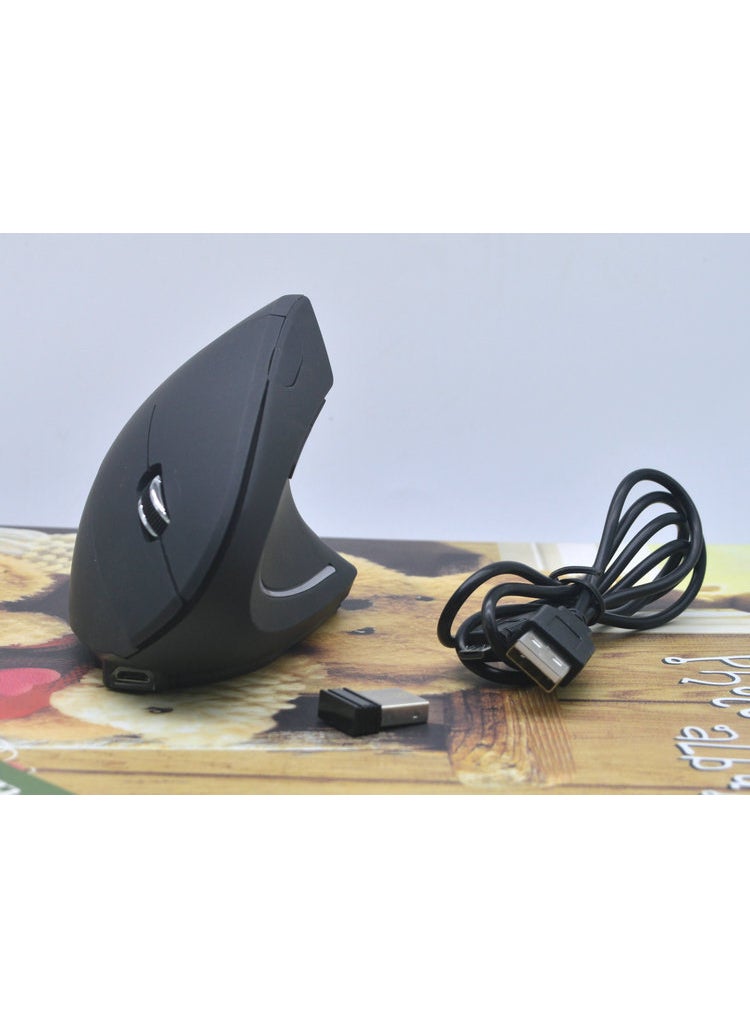 Generic - Ergonomic Wireless Optical Mouse with Adjustable DPI and USB Receiver Wireless Charging Edition - Image 1