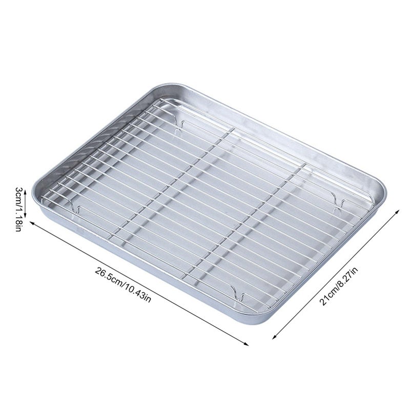 Large Stainless Steel Baking Pan With Rack Draining Baking Sheet For Kitchen Restaurant Hotel - Image 4