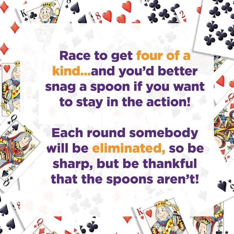 PlayMonster Spoons Card Game for Kids and Adults - Fun Family Game with Deck of Cards and Spoons for 3-5 Players, Ages 7 and Up - Image 4