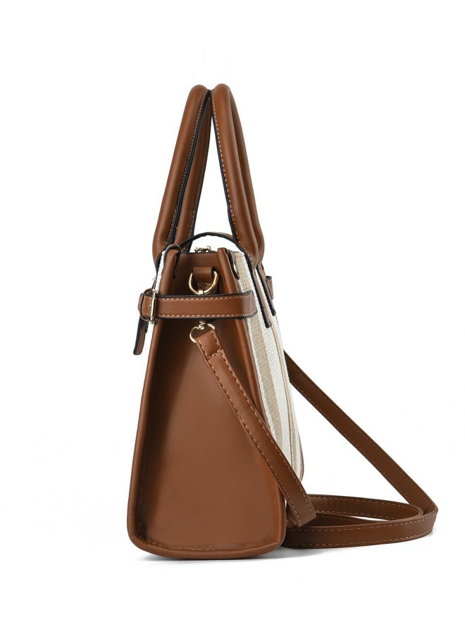 SHABILI Women's Fashion Luxury Tote Bags, Ladies Designer Contrast Color Shopping Bag Clutch Bag Satchel Bag, Large Capacity Crossbody Bag Shoulder Bag Handbag Carry Bag for College Students and Teenagers - Image 5