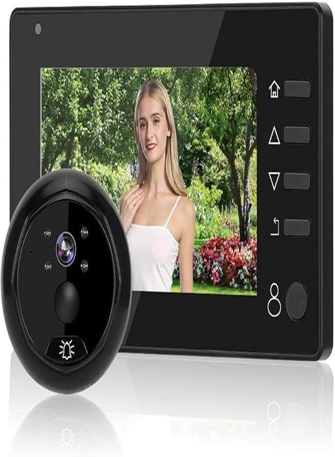 Drumstoneᴬˢᴰ 𝗦𝗽𝗲𝗰𝗶𝗮𝗹 𝟓 𝗬𝗲𝗮𝗿 𝗪𝗮𝗿𝗿𝗮𝗻𝘁𝘆 HD Smart Door Viewer with Night Vision Doorbell | Digital Peephole Camera Display | Motion Detection | Two-Way Viewing | Home Security Door - Image 1