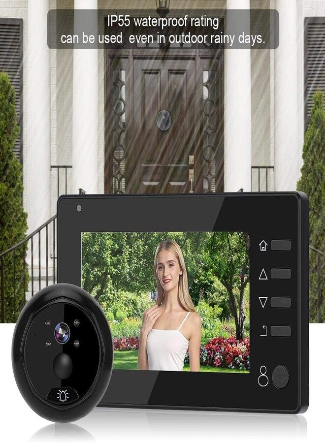 Drumstoneᴬˢᴰ 𝗦𝗽𝗲𝗰𝗶𝗮𝗹 𝟓 𝗬𝗲𝗮𝗿 𝗪𝗮𝗿𝗿𝗮𝗻𝘁𝘆 HD Smart Door Viewer with Night Vision Doorbell | Digital Peephole Camera Display | Motion Detection | Two-Way Viewing | Home Security Door - Image 5