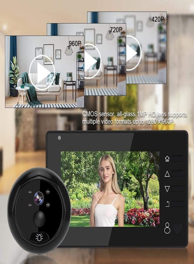 Drumstoneᴬˢᴰ 𝗦𝗽𝗲𝗰𝗶𝗮𝗹 𝟓 𝗬𝗲𝗮𝗿 𝗪𝗮𝗿𝗿𝗮𝗻𝘁𝘆 HD Smart Door Viewer with Night Vision Doorbell | Digital Peephole Camera Display | Motion Detection | Two-Way Viewing | Home Security Door - Image 2
