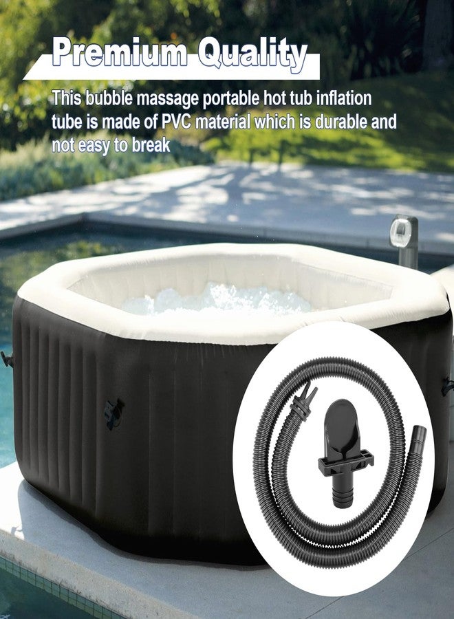 PROSOCOOL خرطوم نفخ غطاء حوض الاستحمام الساخن PROSOCOOL 11830 بديل لخرطوم هواء حوض الاستحمام الساخن Intex Pure Spa، أنبوب نفخ محمول لحوض الاستحمام الساخن مع محول مضخة 12773 - أسود - Image 4