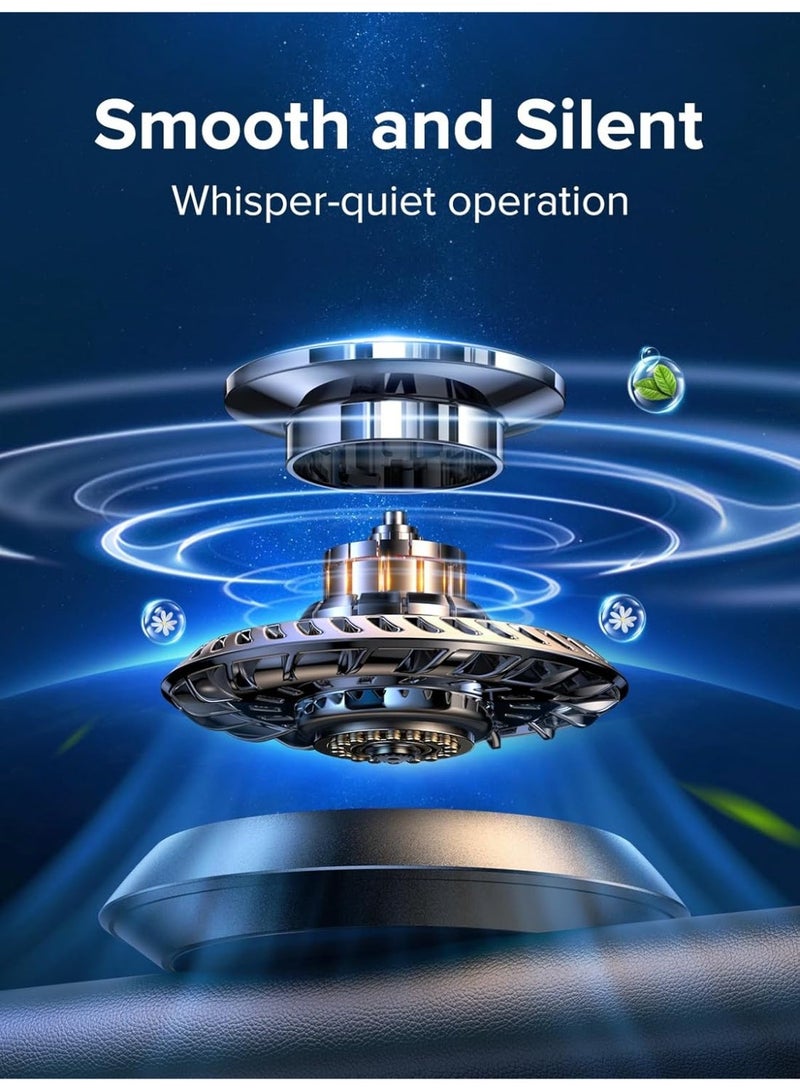 2026 جديد منعش الهواء سيارة UFO, الطاقة الشمسية السيارات الدوارة, سبيكة الألومنيوم, يدعم العطور DIY, العطر الفرنسي الطبيعي, كولونيا والمحيط, اثنين من الزيوت, منعشات السيارة F21, عطر السيارة - Image 4