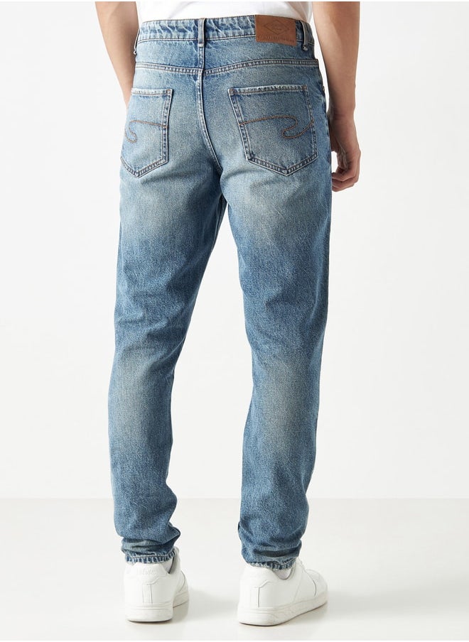 Lee Cooper - Lee Cooper Ripped Detail Carrot Fit Jeans with Pockets - Image 1