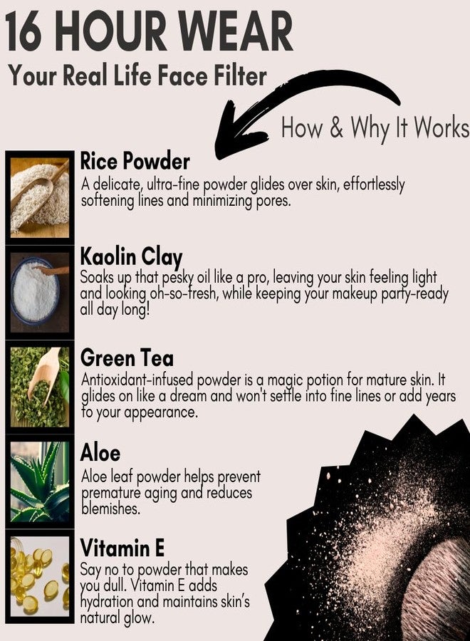 BaeBlu Organic Setting Powder | Non-Toxic, Vegan, Cruelty-Free, Talc-Free, Lightweight + Long Lasting for All Skin Types, Invisible Medium - Image 5