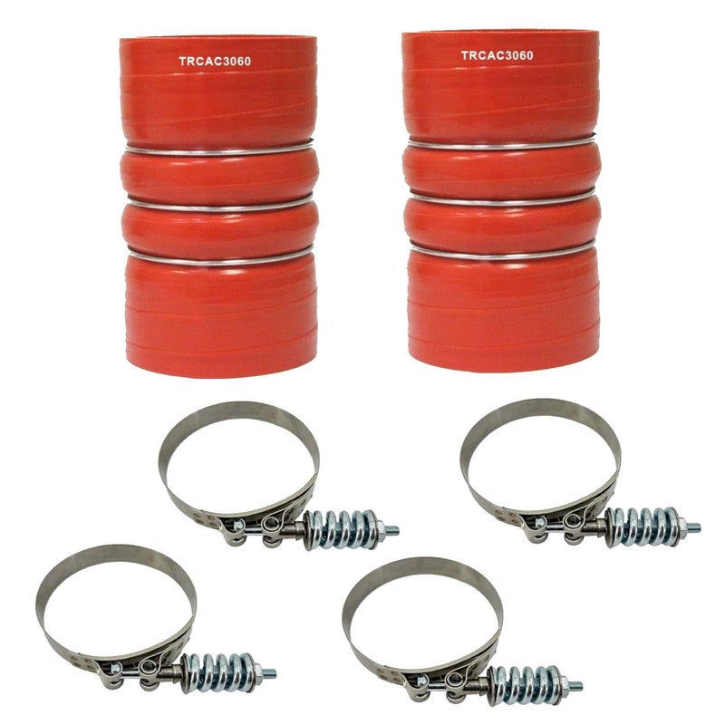 TORQUE 2PCS Silicone CAC Charge Air Cooler Hump Hose Boot Set 3" x 6" with T-Bolt Clamps Set, 3 inch ID Turbo, Air Intake and Intercooler Hose Kit - Image 5