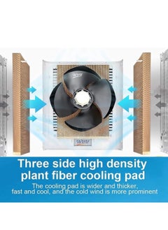 Wtrtr Wtrtr 120L big Air Cooler，550W Evaporative Air Cooler, Equipped with Ice Box Technology, 3 Wind Speed| Left, Right, Up and Down Swing, Ideal for Home and Office  - Image 2