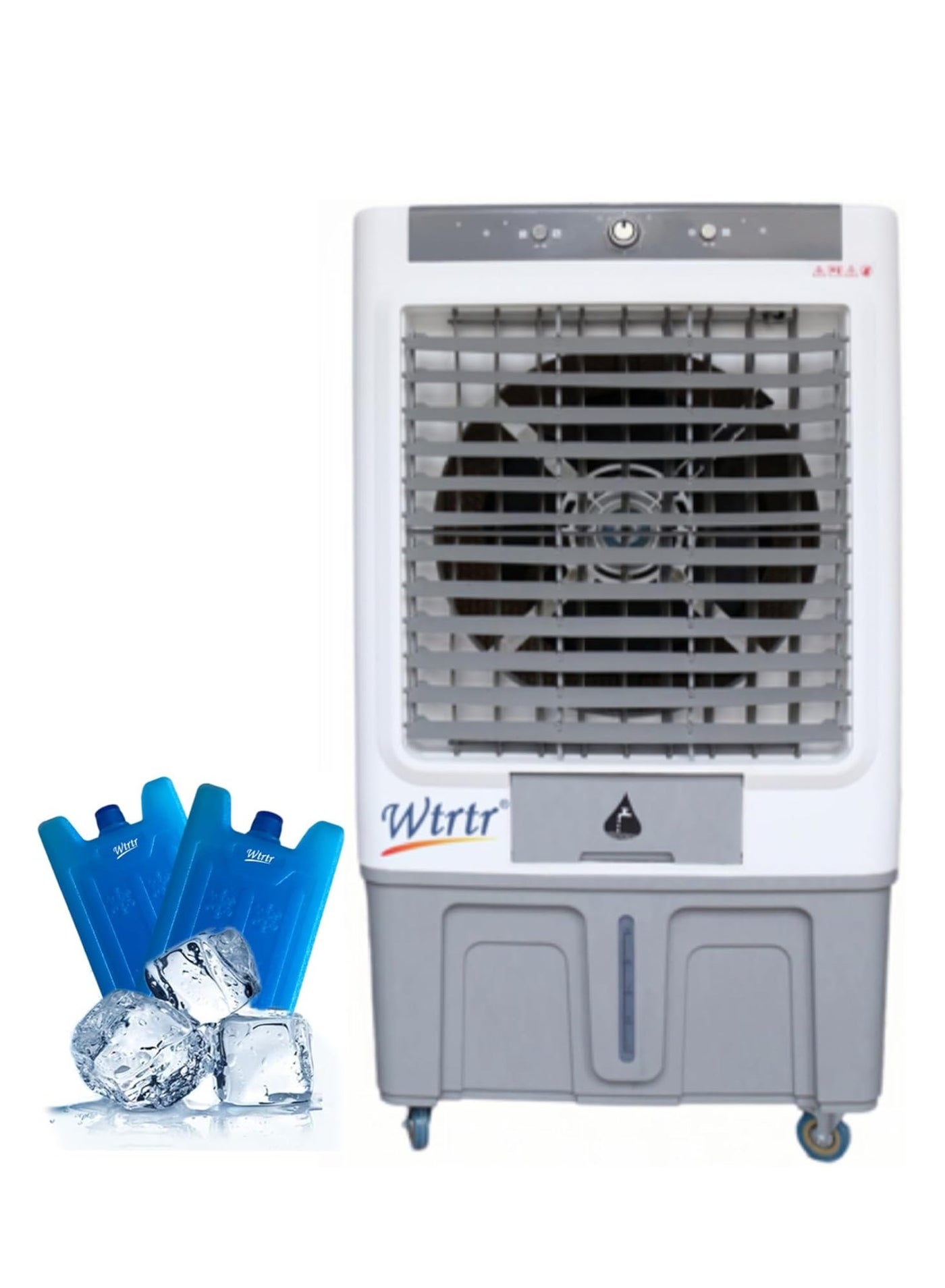 Wtrtr 120L big Air Cooler,550W Evaporative Air Cooler, Equipped with Ice Box Technology, 3 Wind Speed| Left, Right, Up and Down Swing, Ideal for Home and Office
