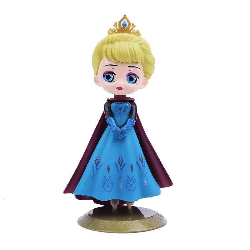 Internet Celebrated Girl Birthday Cake Decoration Ice Queen Elsa Princess Decoration Digital Birthday Light Plug-in Princess plastic hollow